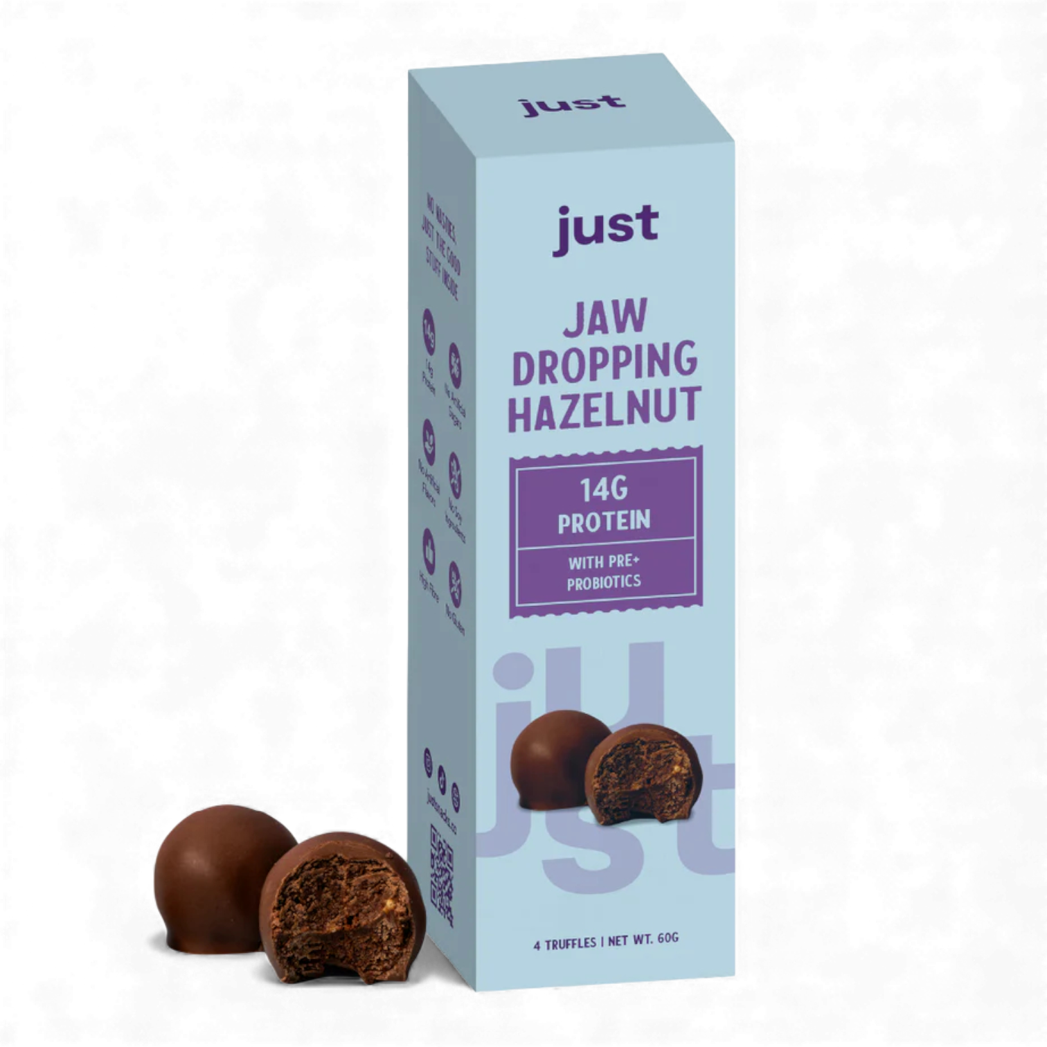 Just Jaw Dropping Hazelnut Protein Truffles 60g_0