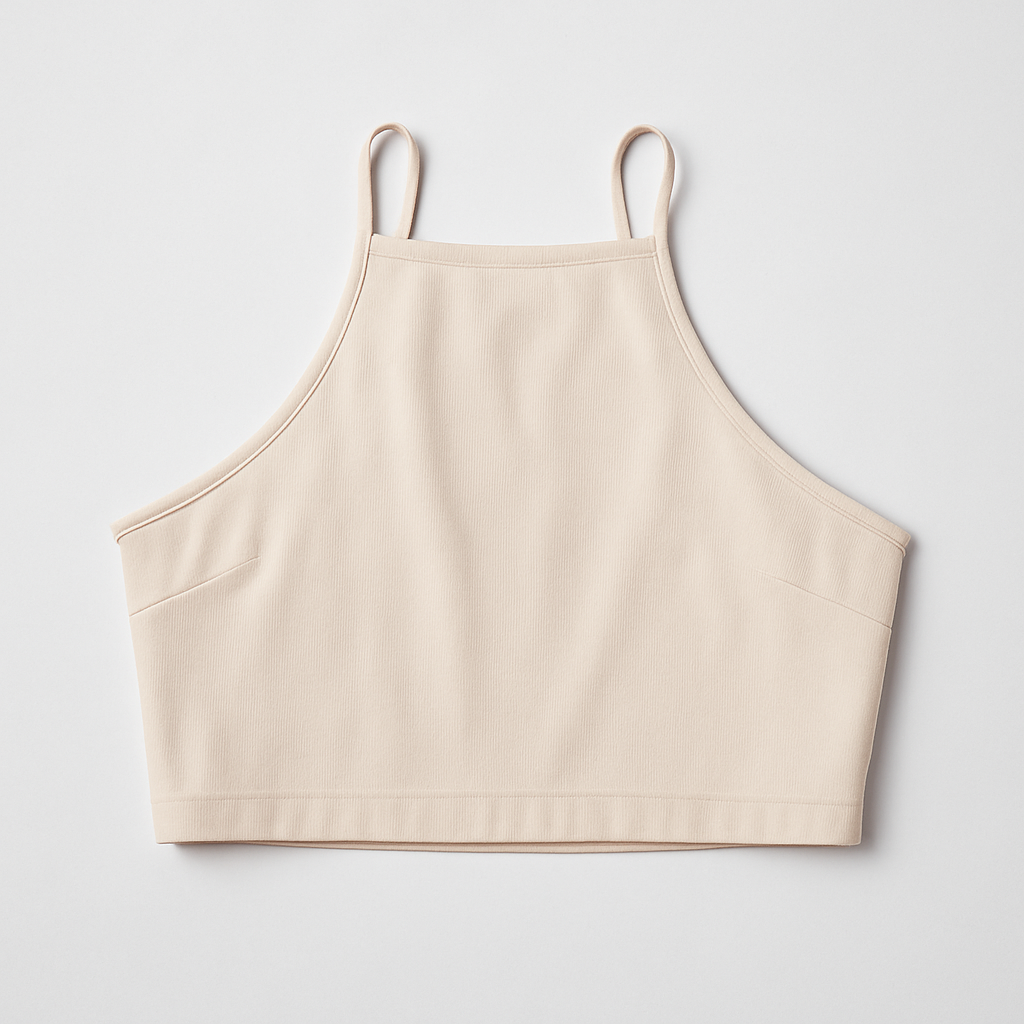 Top beige con zipper en la espalda - Size M_0