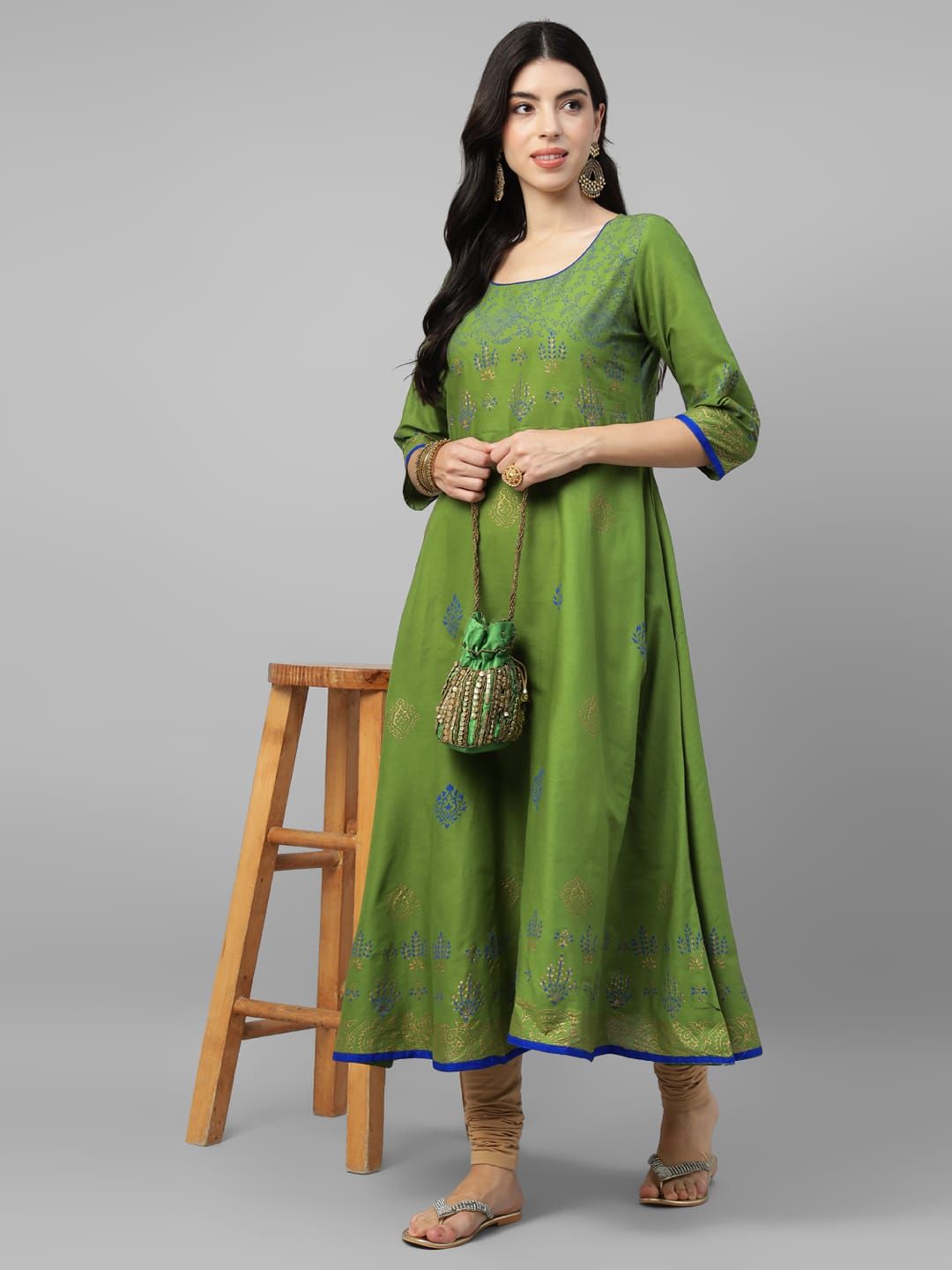 KAMS COTTON ANARKALI _0