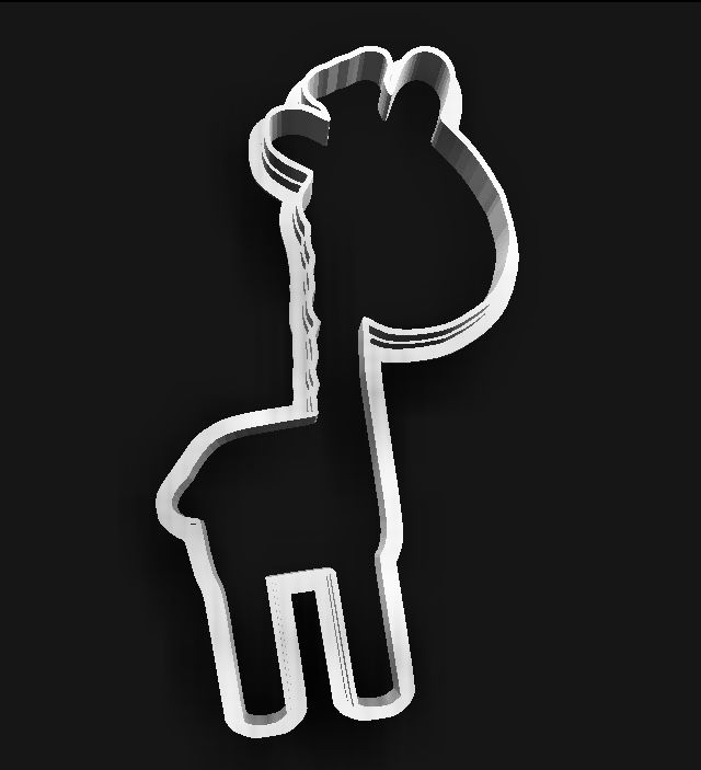 Giraffe 1 outline Cookie Cutter    _0