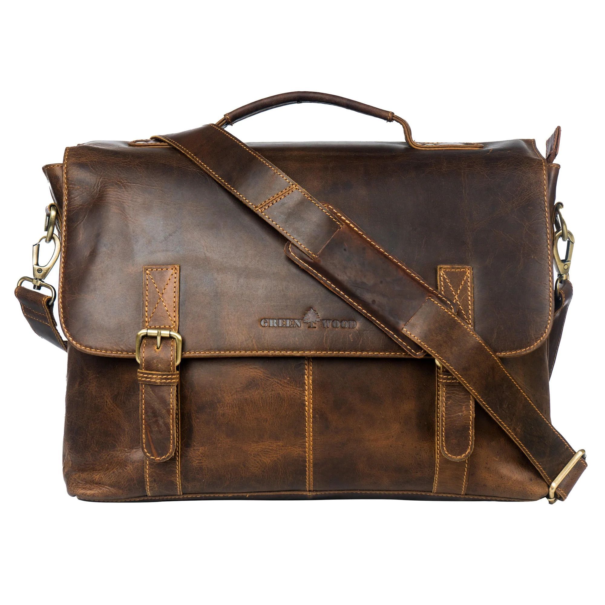 Brown Genuine leather bag_0