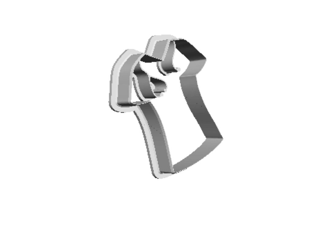 Nurse Stethoscope outline Cookie Cutter         _0