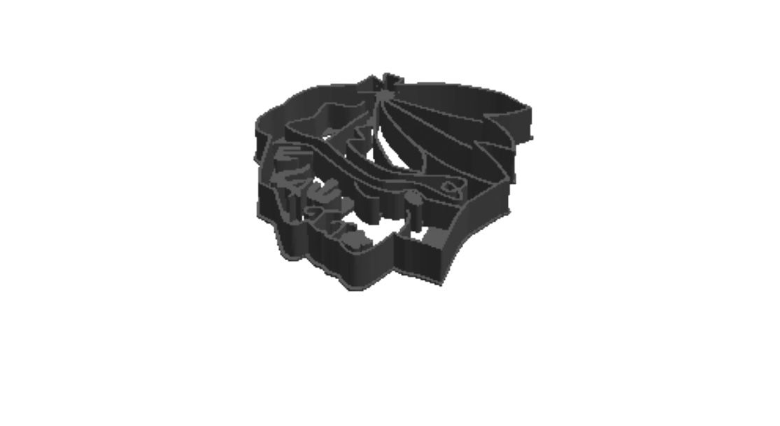 Black Hawks Feathers outline Cookie Cutter          _0