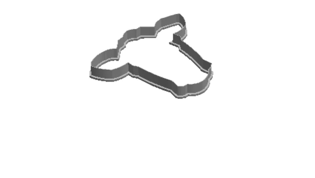 Cow Head outline Cookie Cutter     _0