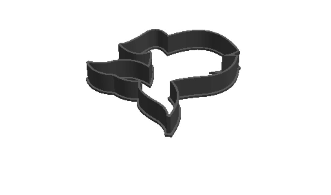 Cartoony Fish outline Cookie Cutter       _0
