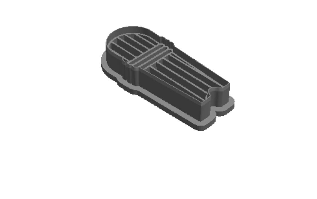 Cricket Leg guard outline  Cookie  Cutter_0