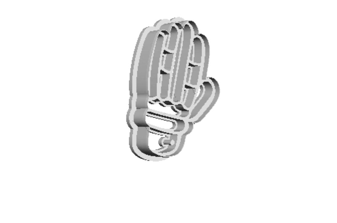 Cricket Glove outline  Cookie  Cutter_0