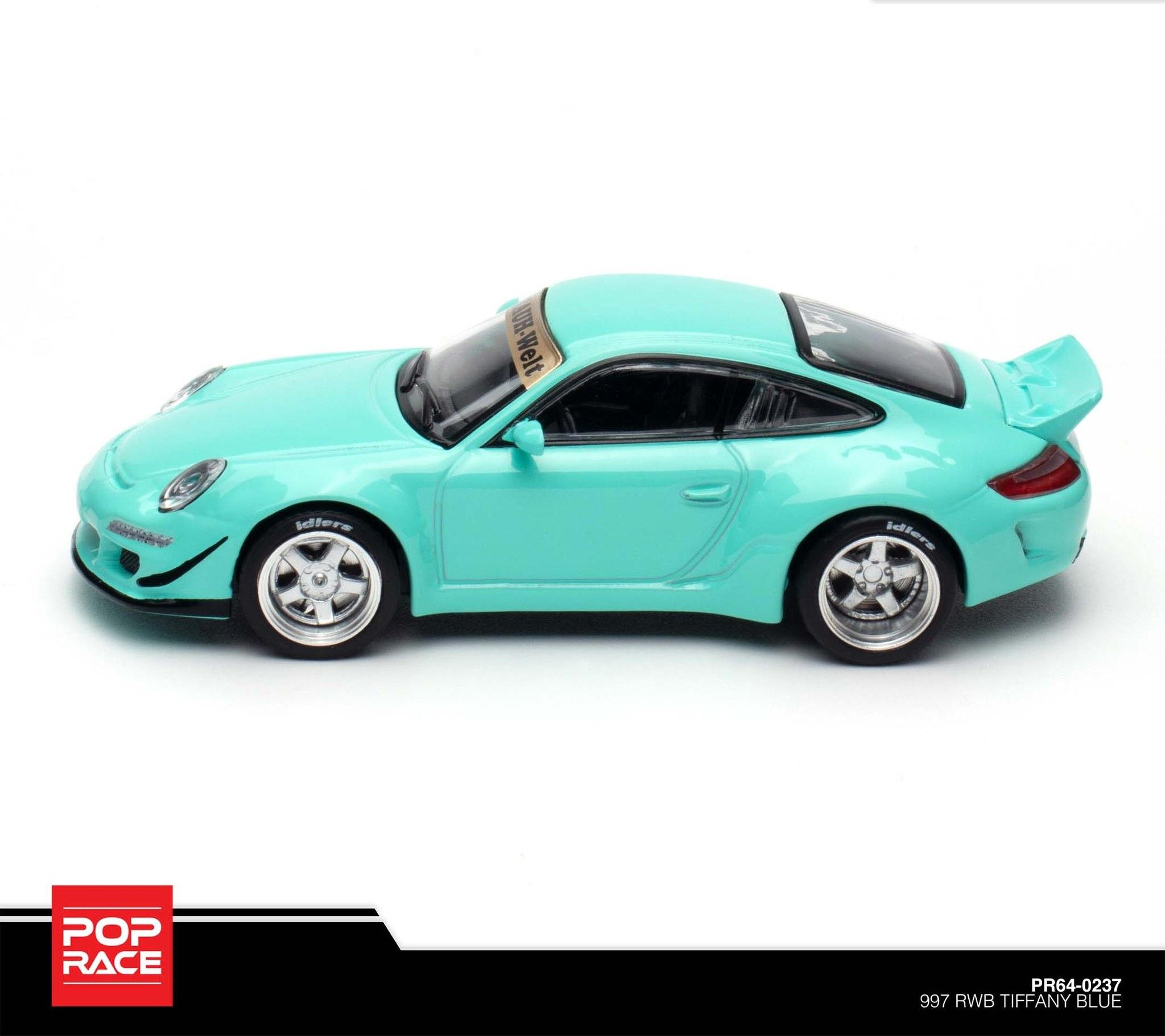POP RACE MODEL 1/64 PORSCHE RWB 997 - TIFFANY BLUE_5