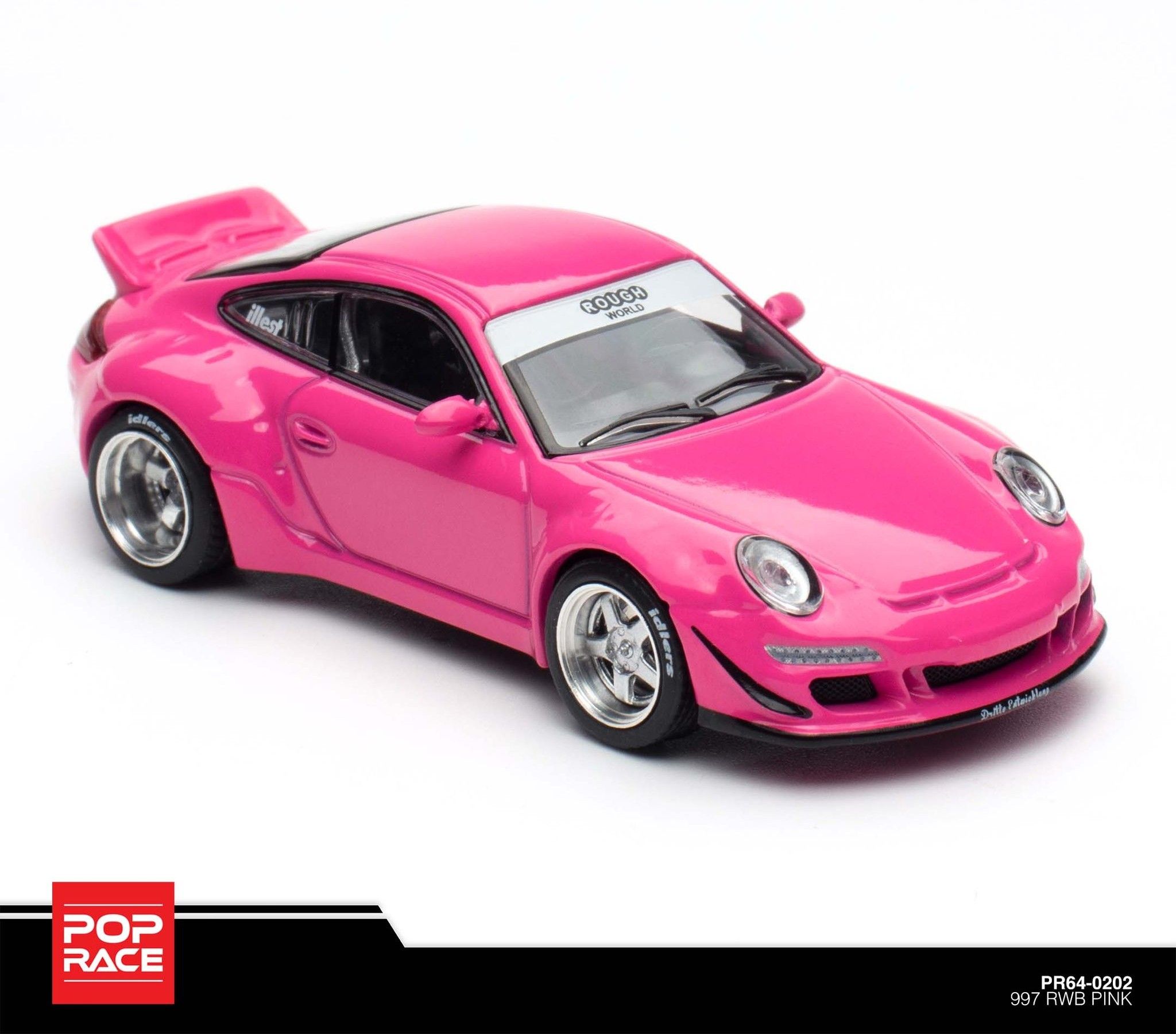 POP RACE MODEL 1/64 PORSCHE RWB 997 - PINK_2