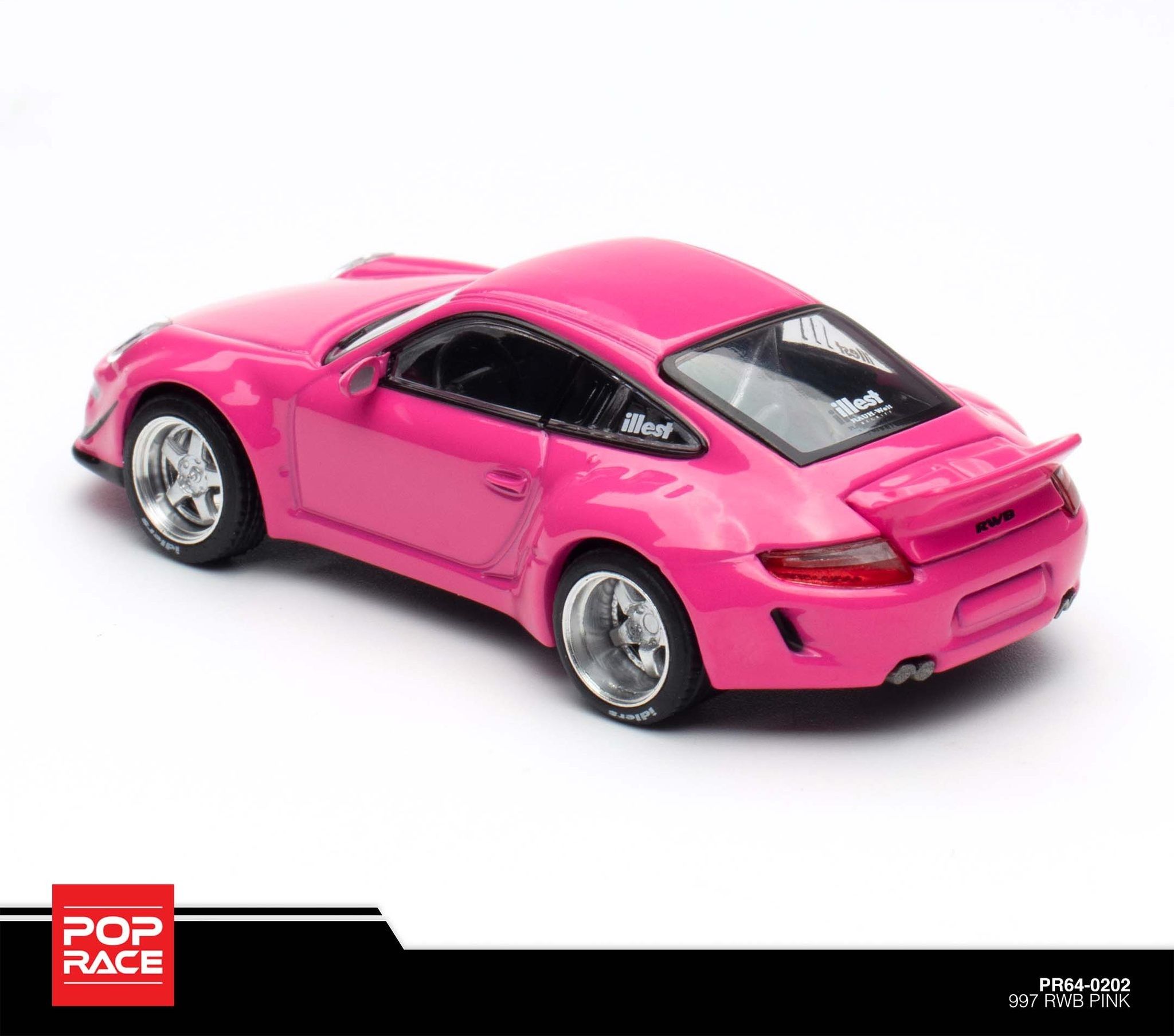 POP RACE MODEL 1/64 PORSCHE RWB 997 - PINK_4