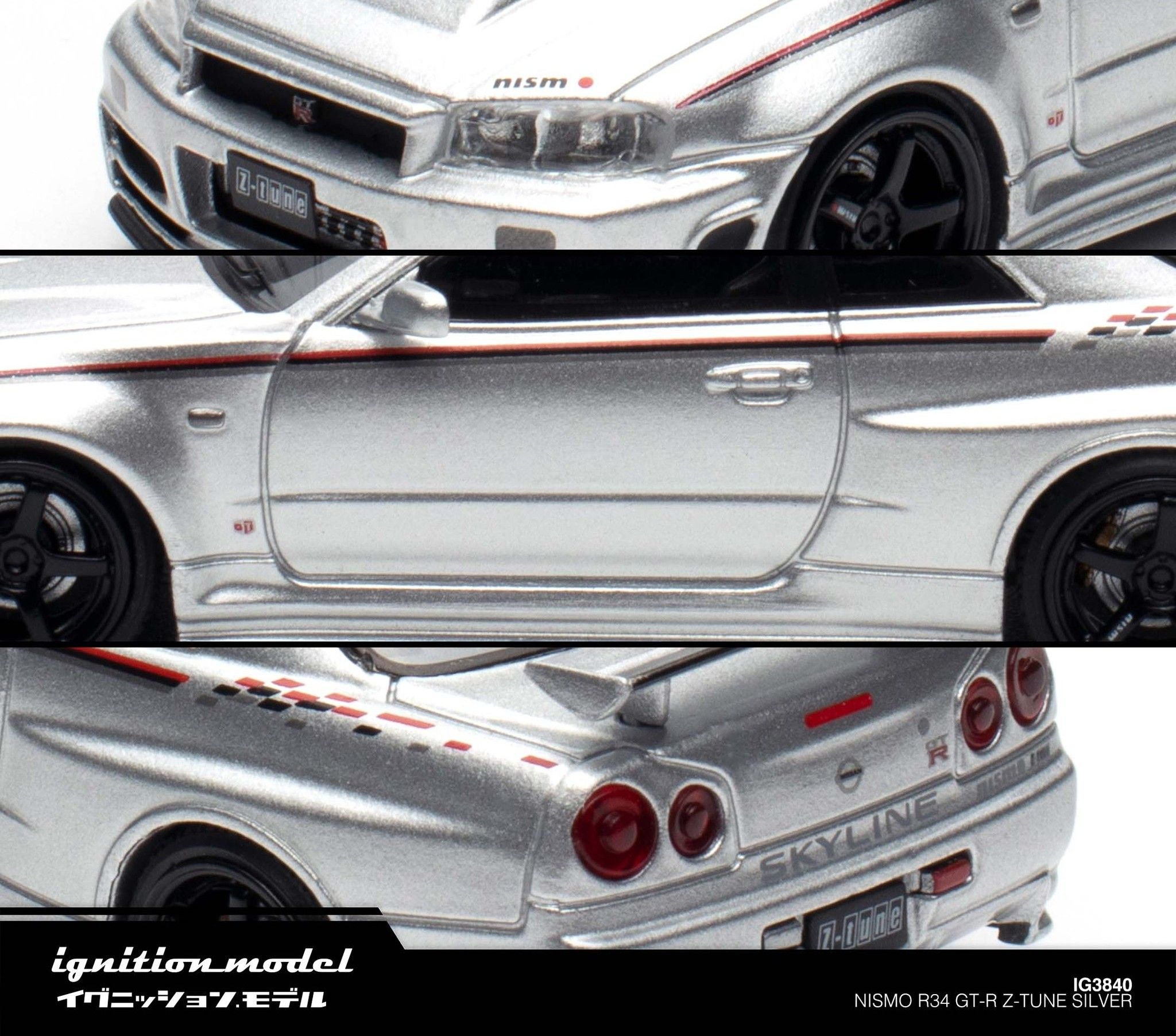IGNITION MODEL 1/64 NISSAN SKYLINE GT-R (R34) NISMO Z-TUNE - SILVER_1