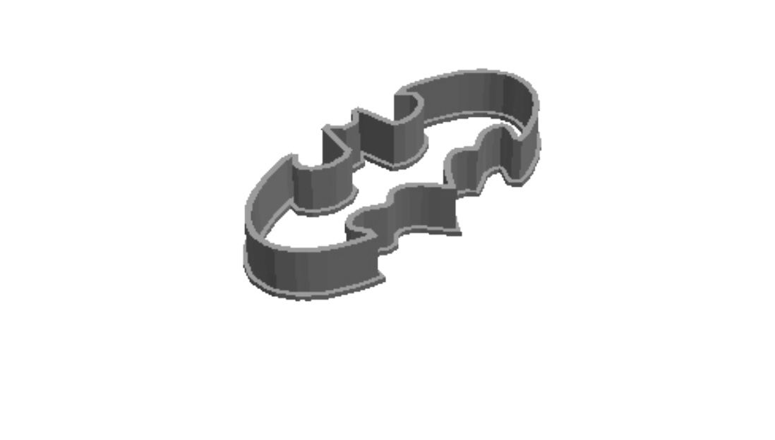 Bat Signal outline Cookie Cutter  _0
