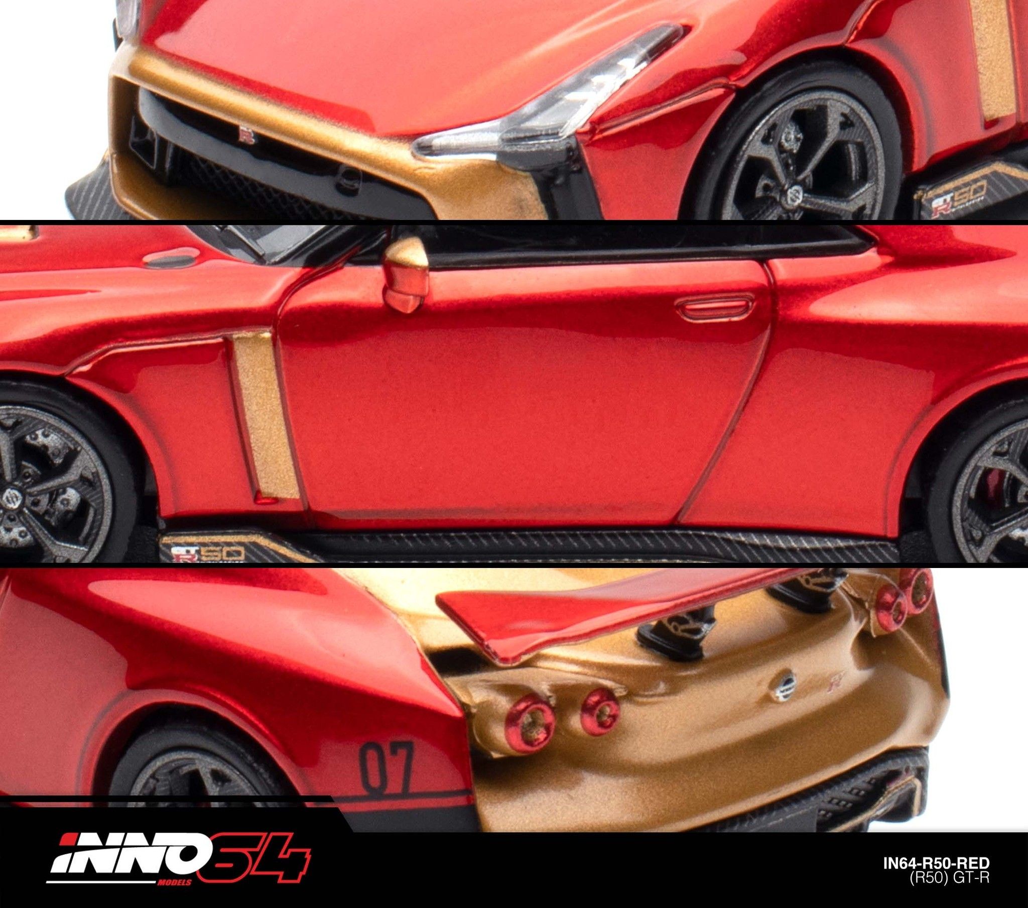 INNO MODEL 1/64 NISSAN SKYLINE R50 GT-R BY ITALDESIGN RED_1