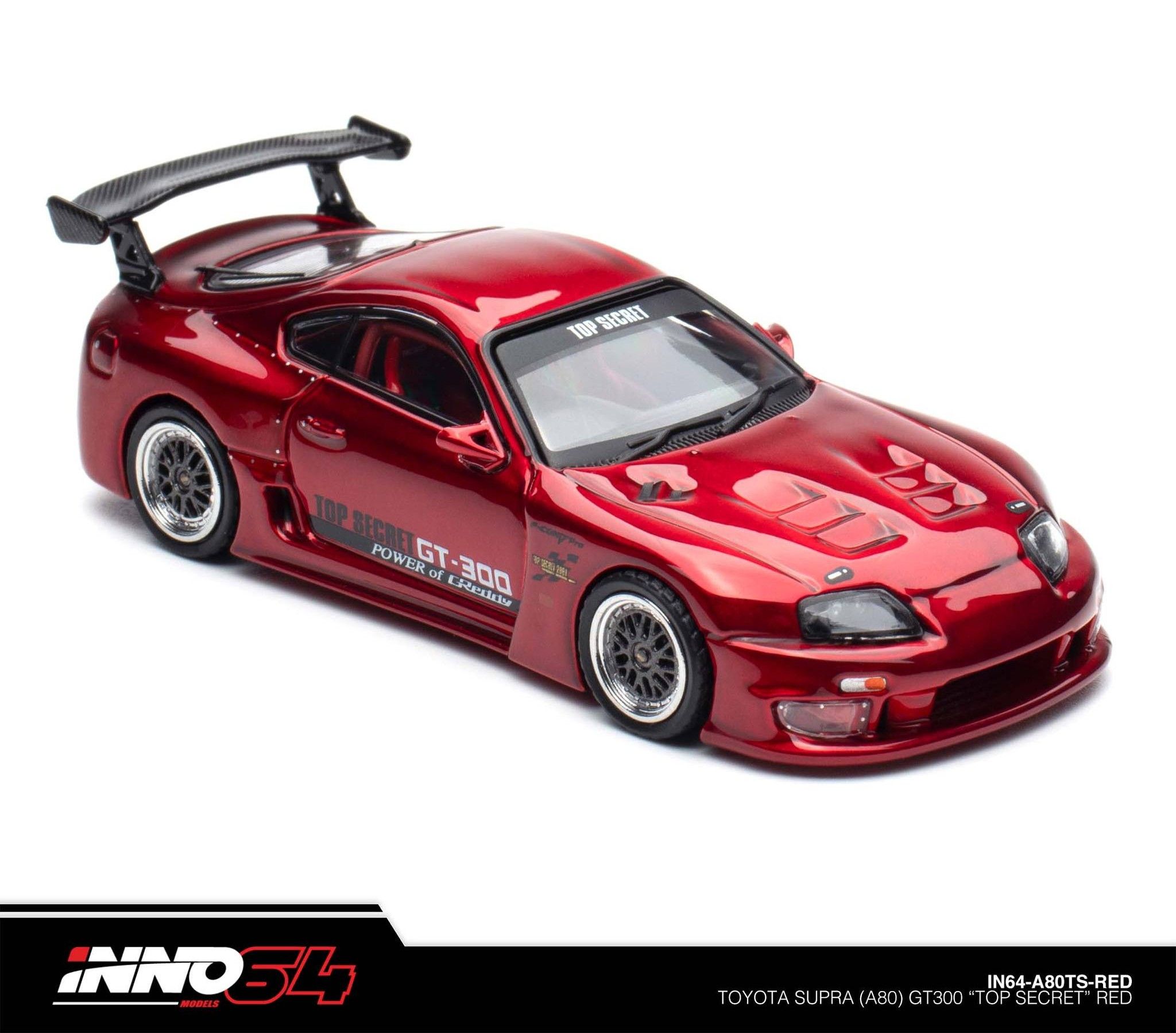 INNO MODEL 1/64 TOYOTA SUPRA (A80) TOP SECRET - RED_2