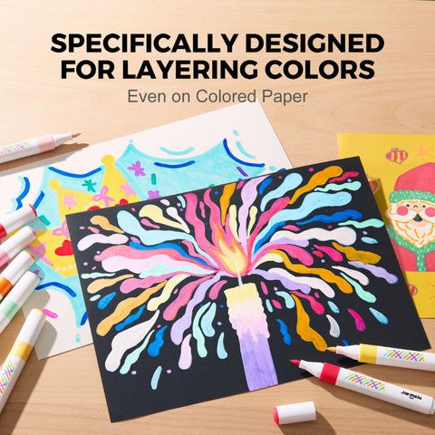 Jar Meló – Fine Tip Vivid Washable Markers (12 Colours)_1