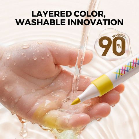 Jar Meló – Fine Tip Vivid Washable Markers (12 Colours)_4
