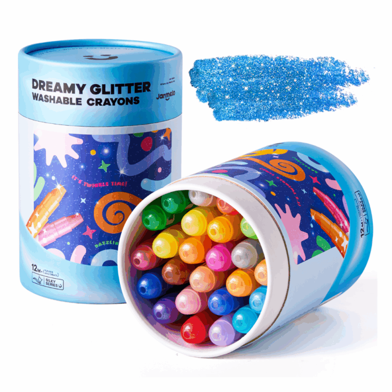 Jar Meló Twistable Silky Washable Glitter Crayons (24 Colours)_0