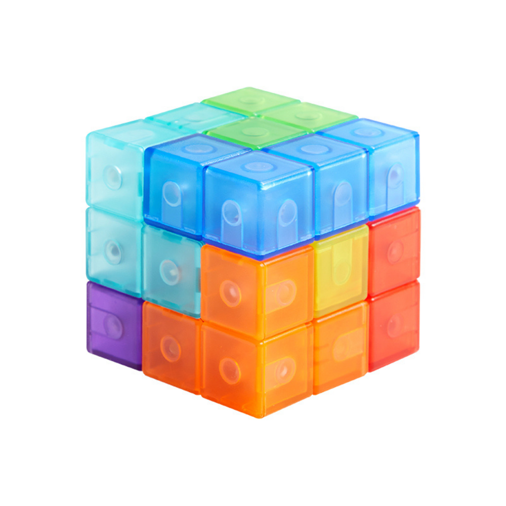 Mideer Magnetic Cube Building Blocks –Geometry Game 54 Activity Cards_1