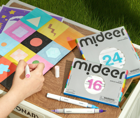 Mideer Dual-Tip Acrylic Markers - 12 Markers (24 Colours)_3