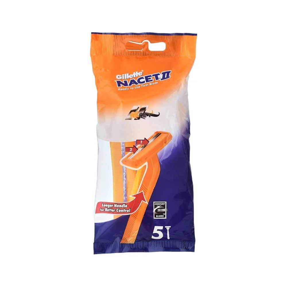 Gillette Nasset2 razor 5pcs جيليت ناست2 -شفرات حلاقة رجالية- 5قطع_0