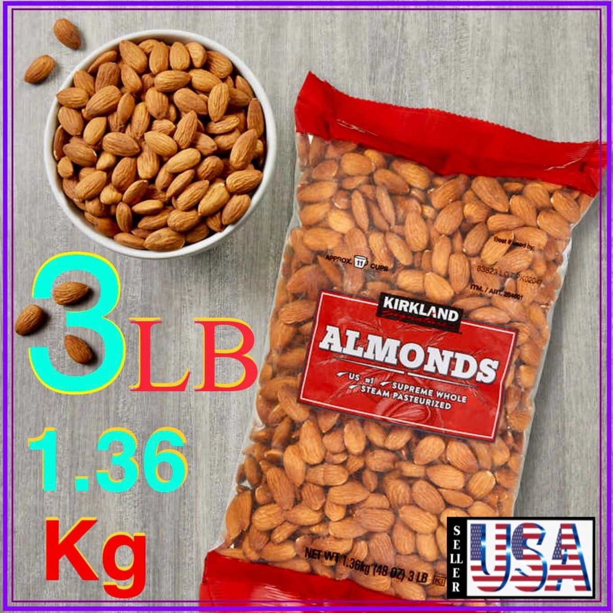 Kirkland Almonds 3lb_0