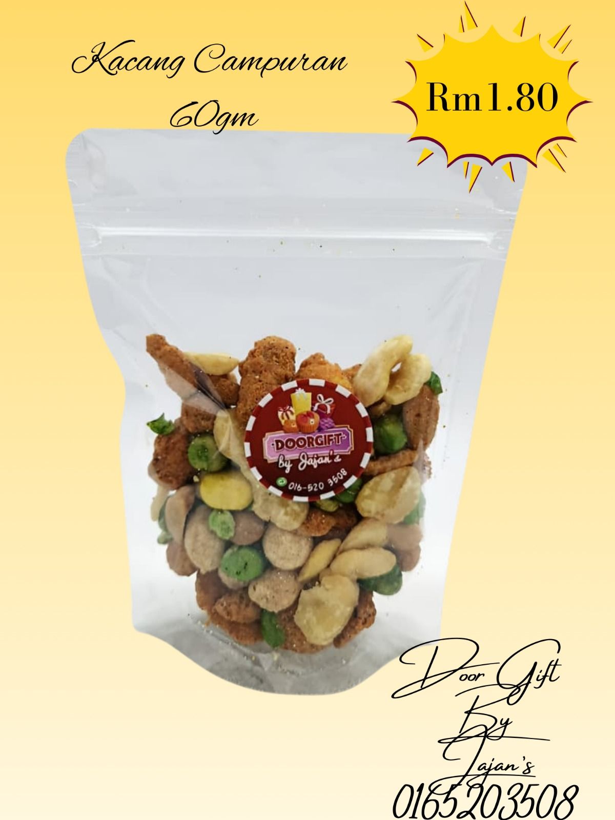 Door Gift Zipperbag Kacang Campuran 60gm _0