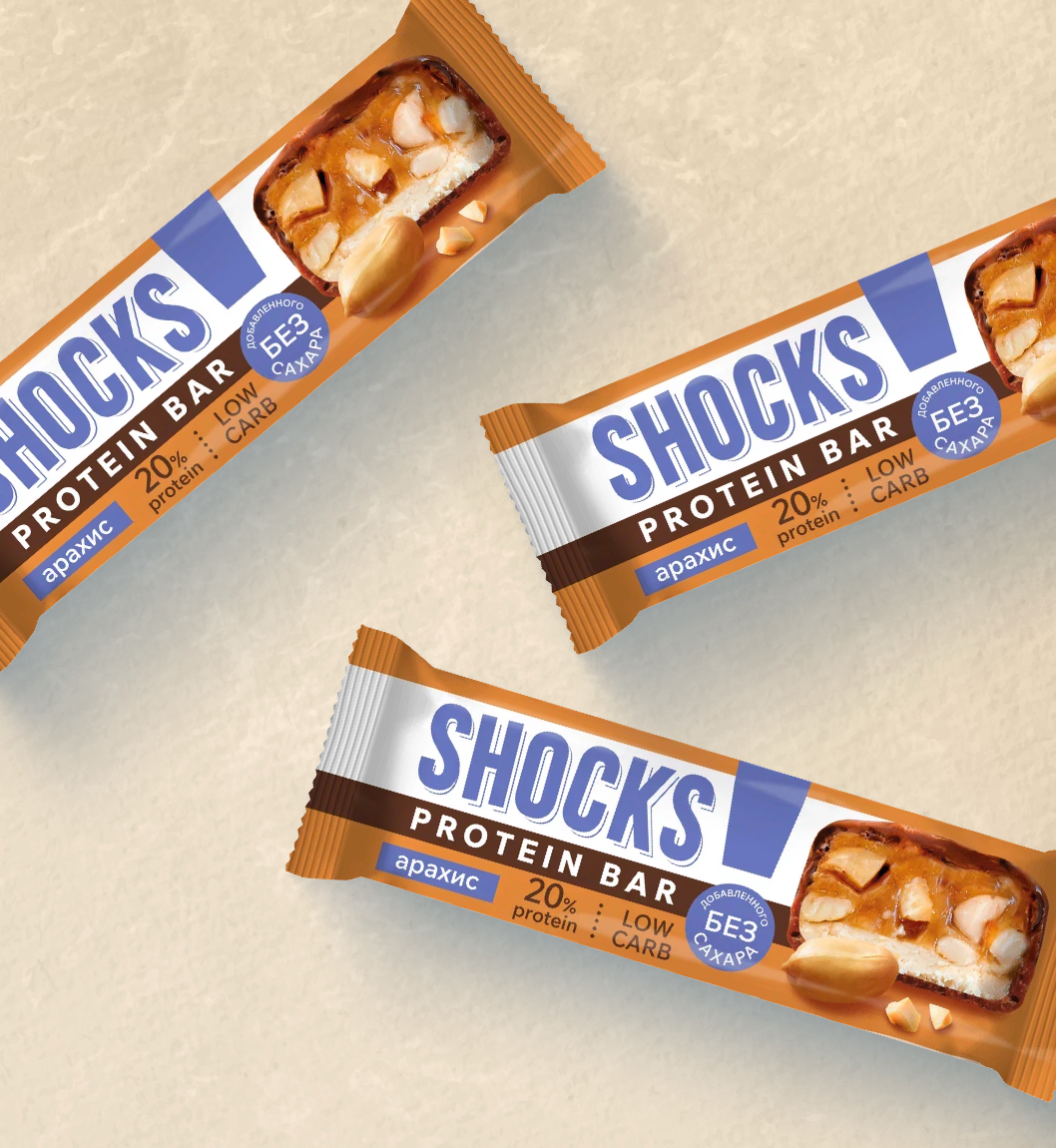 FitnesShock Peanut coated bar SHOCKS, 1 piece _3