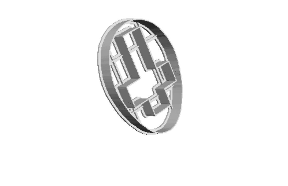 Easter Egg with Cross outline Cookie Cutter      _0