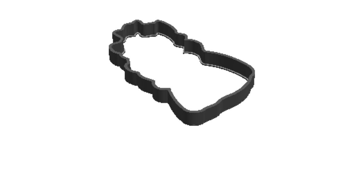 Model Peach outline Cookie Cutter        _0