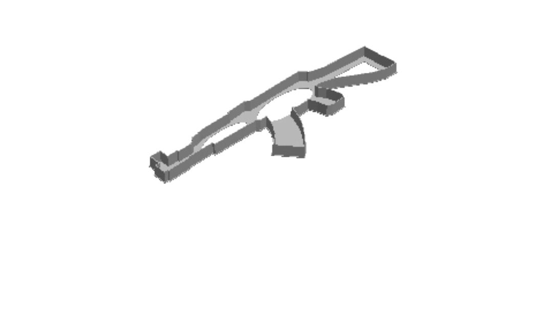 Gun 3 outline Cookie Cutter _0