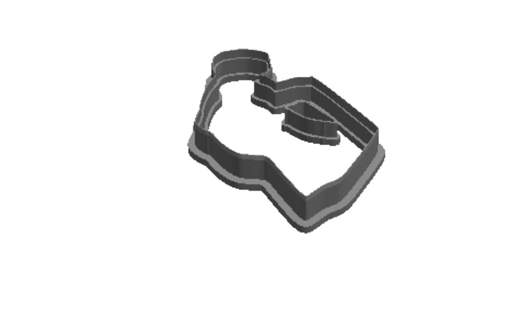 Witch with small hole outline Cookie Cutter_0