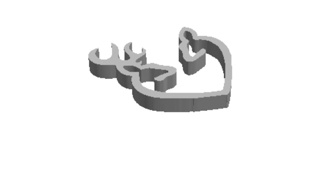 Cake Topper heart with rain outline Cookie Cutter _0