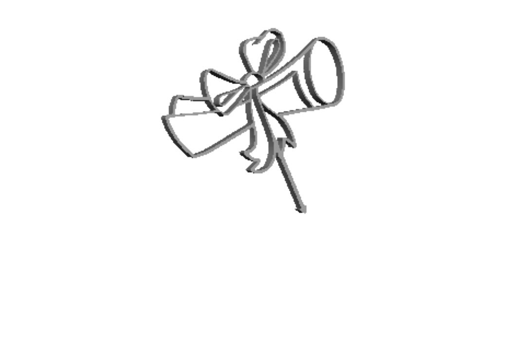 Graduation Cake Topper 8 outline Cookie Cutter_0