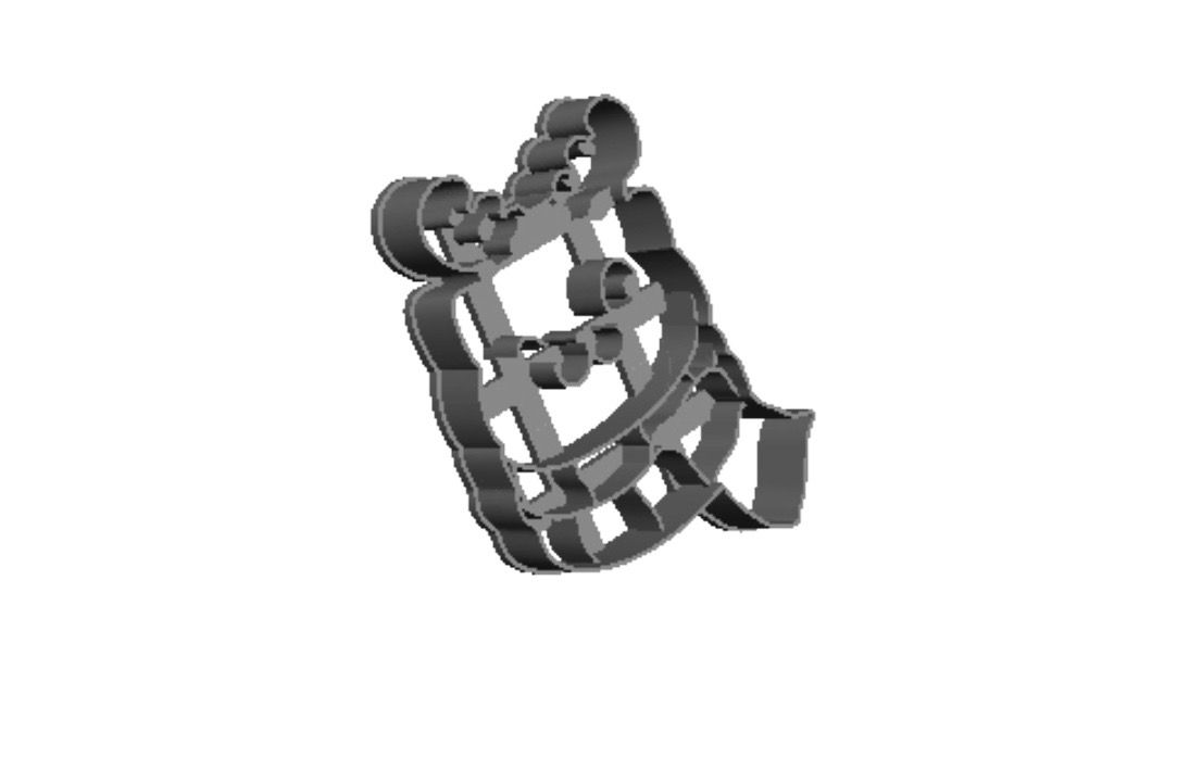 Christmas 1 Kitty outline Cookie Cutter     _0