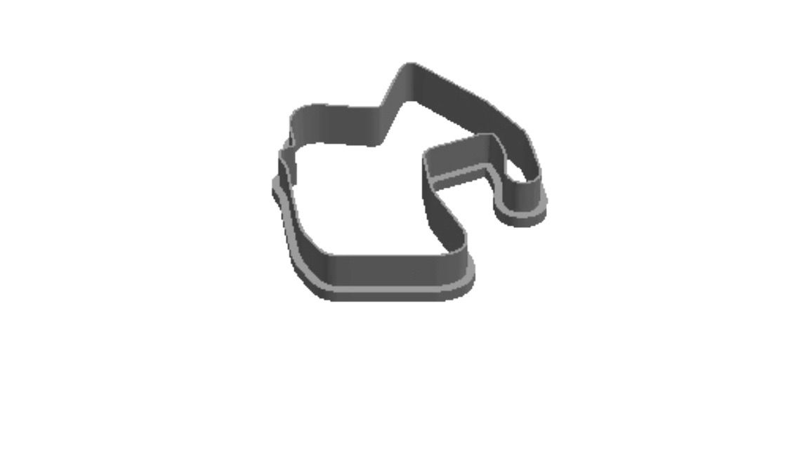 Racing 2 outline Cookie Cutter       _0