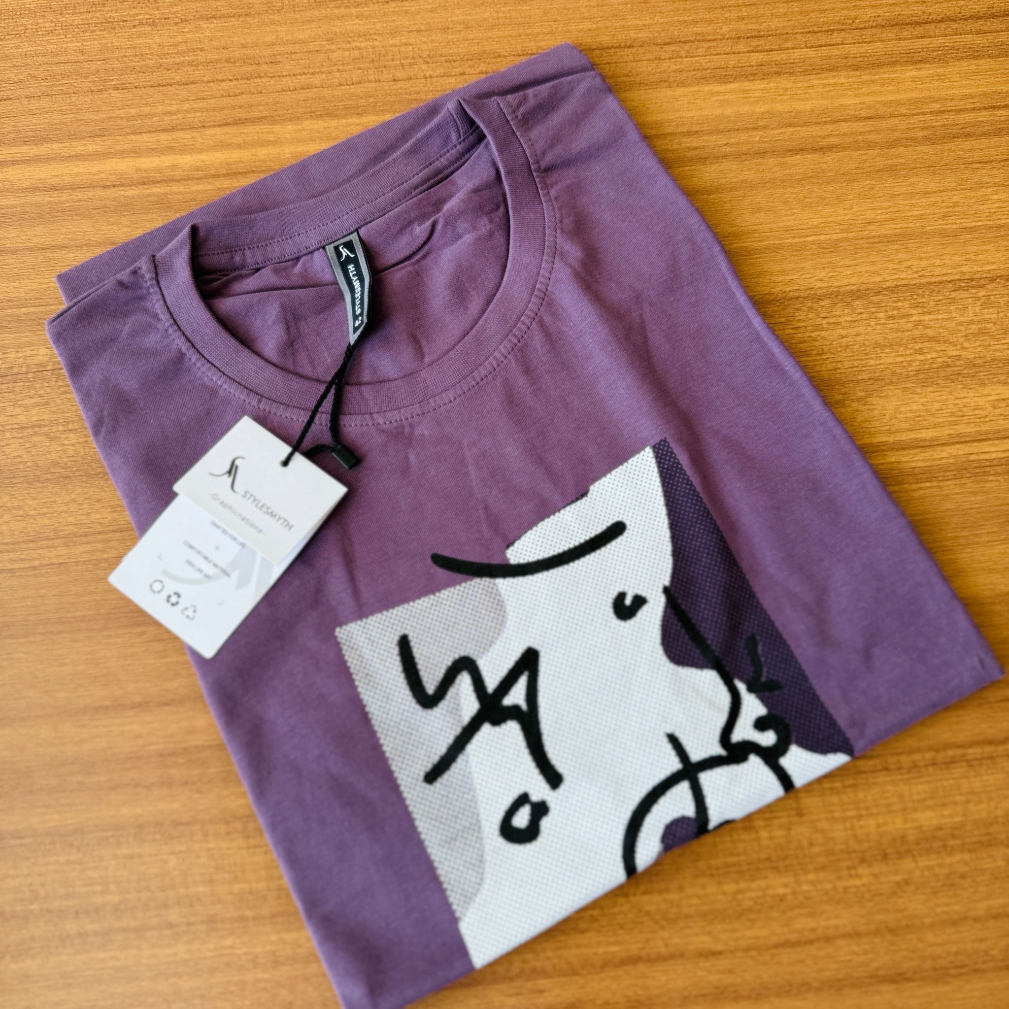 STYLESMYTH GRAPHIC T-SHIRT - PURPLE_1
