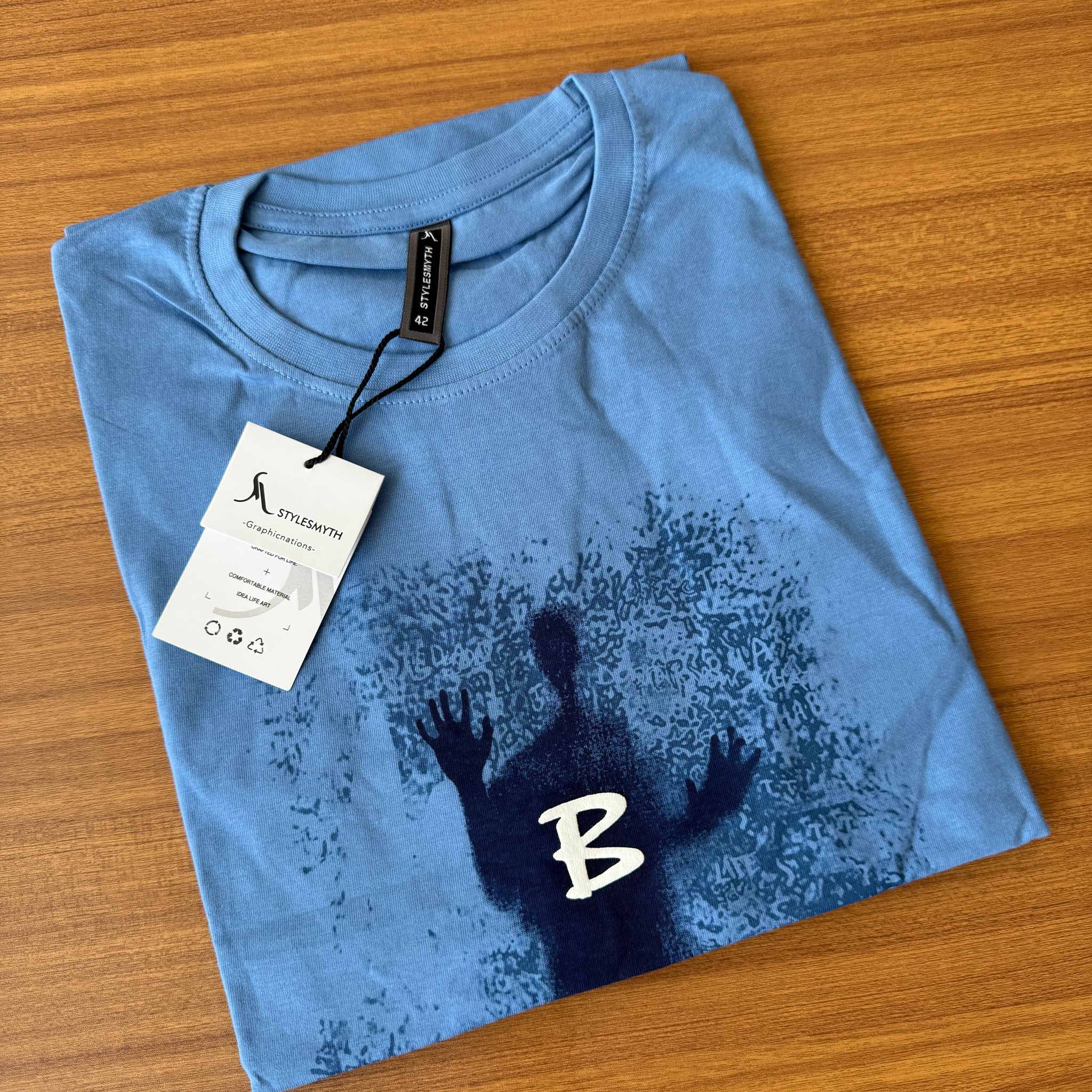 STYLESMYTH GRAPHIC T-SHIRT - LIGHT BLUE_1