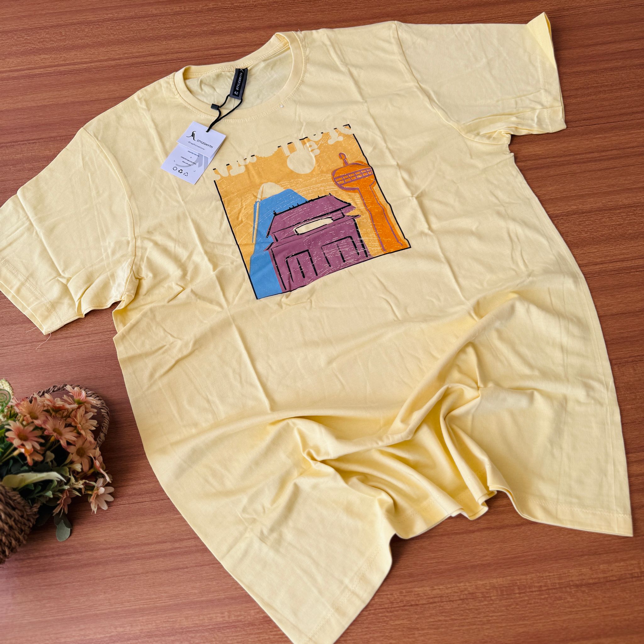 STYLESMYTH GRAPHIC T-SHIRT - YELLOW_0