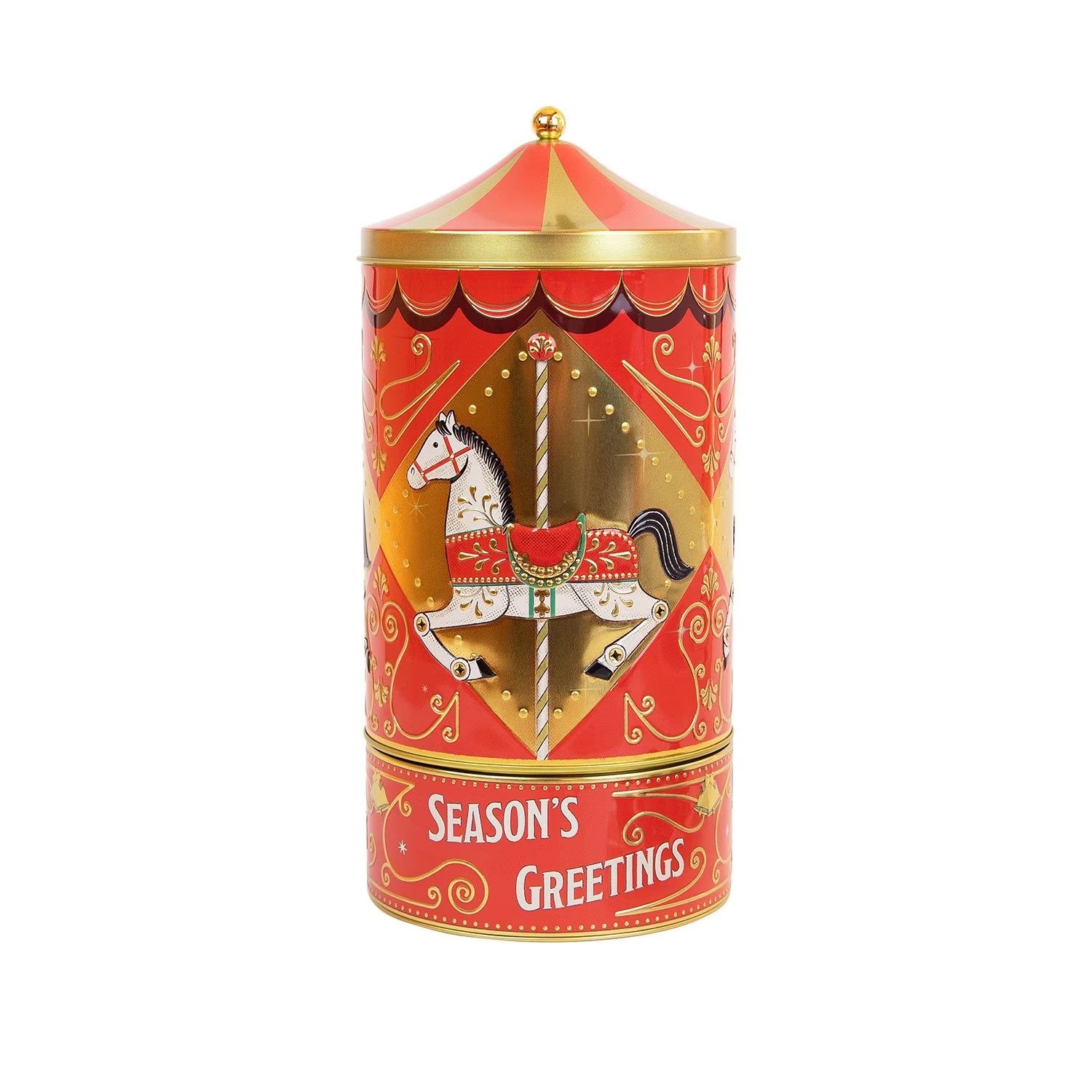 Musical Rotating Carousel Tin Belgian Chocolate_0