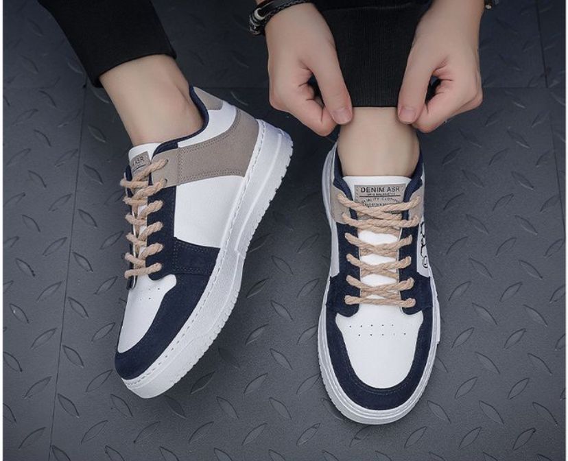 Men’s sneakers low top shoes lace-up multicolor_3