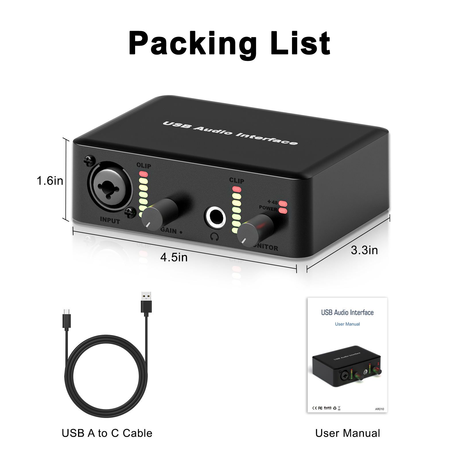 USB Audio Interface丨Solo Preamp 192khz/32bit_3