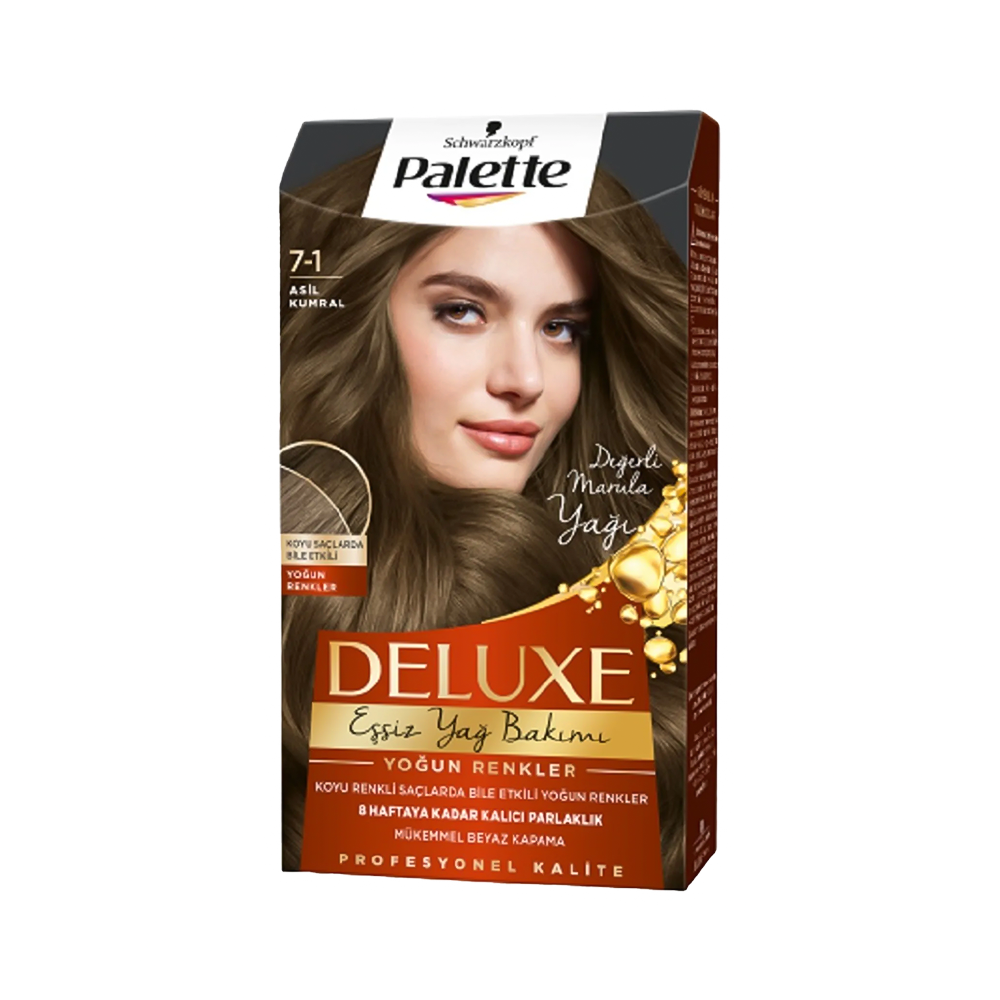 Schwarzkopf Palette Deluxe Saç Boyası Yoğun Renkler Asil Kumral (No: 7-1)_0