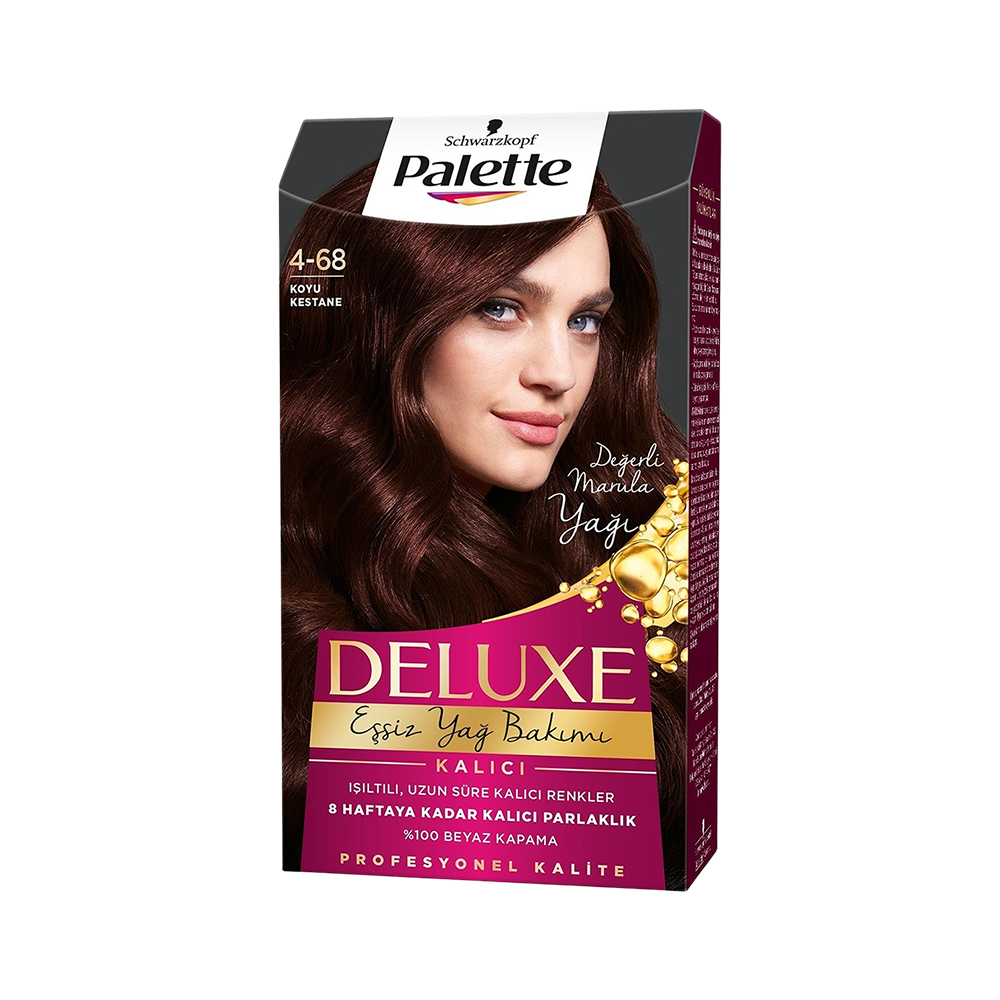 Schwarzkopf Palette Deluxe Saç Boyası Koyu Kestane (No: 4-68)_0