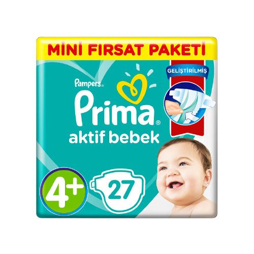 Prima Aktif Bebek Bebek Bezi No: 4+ (27 Adet)_0