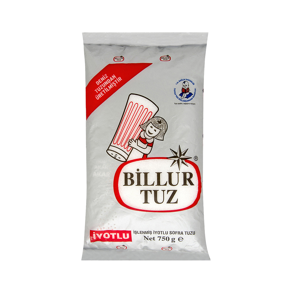 Billur Tuz İyotlu Sofra Tuzu (750 g)_0