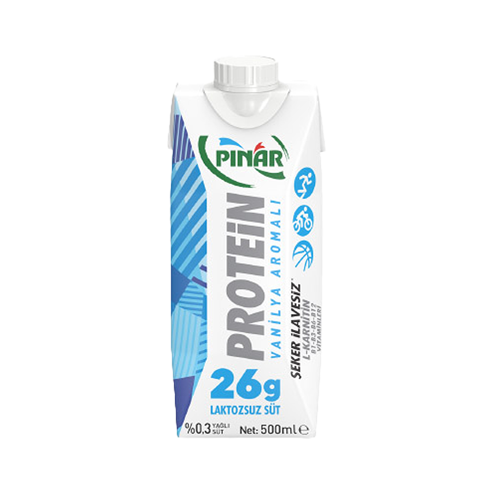 Pınar Protein Laktozsuz Vanilyalı Süt (500 ml)_0