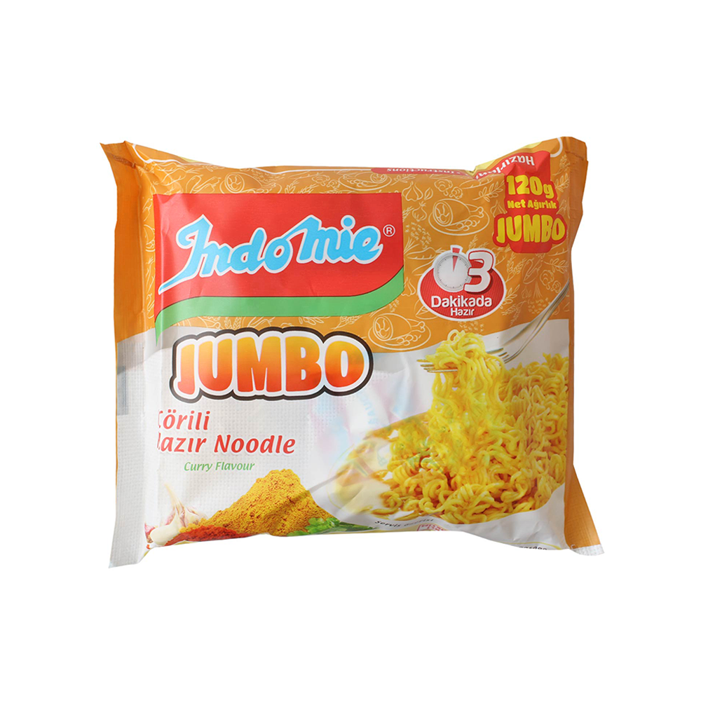 Indomie Köri Çeşnili Jumbo Hazır Noodle (120 g)_0