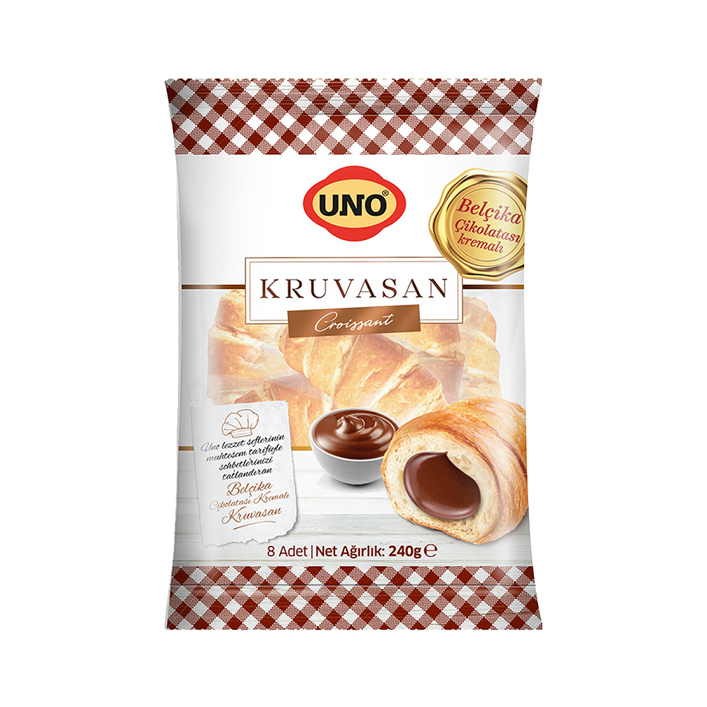 UNO Çikolata Kremalı Kruvasan (8 x 240 g)_0