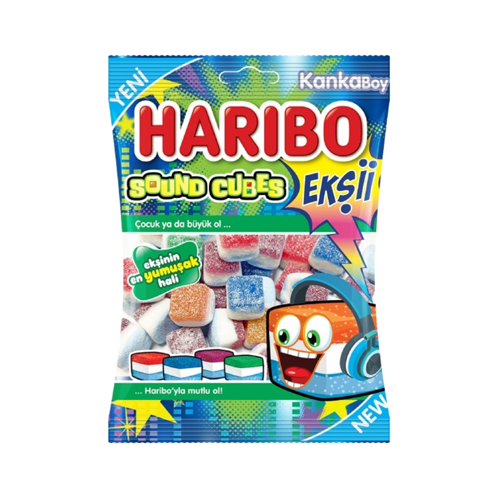 Haribo Sound Cubes Ekşi Yumuşak Şekerleme (70 g)_0