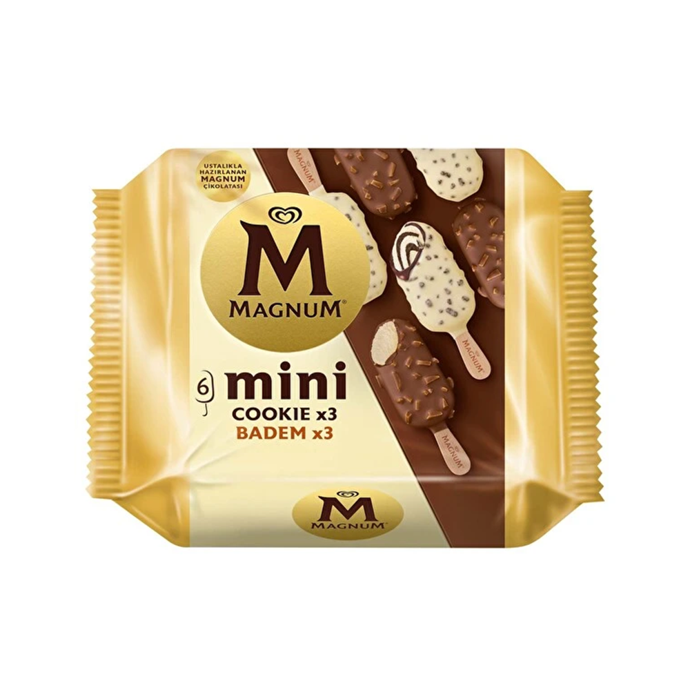 Algida Magnum Mini Cookie ve Bademli Dondurma (6'lı)_0